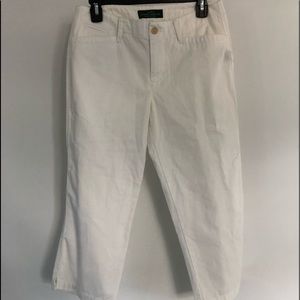 white skinny ralph lauren capri pants